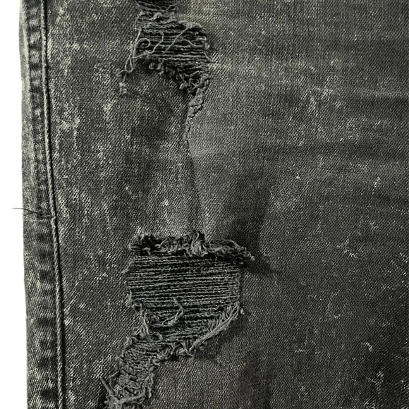 Guess sexy curve distressed faded black floral jeans size 27 - Picture 4 of 7